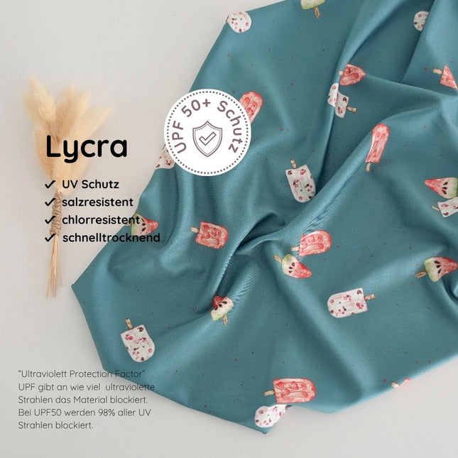 UV Lycra Erdbeere Eis (tealblue)