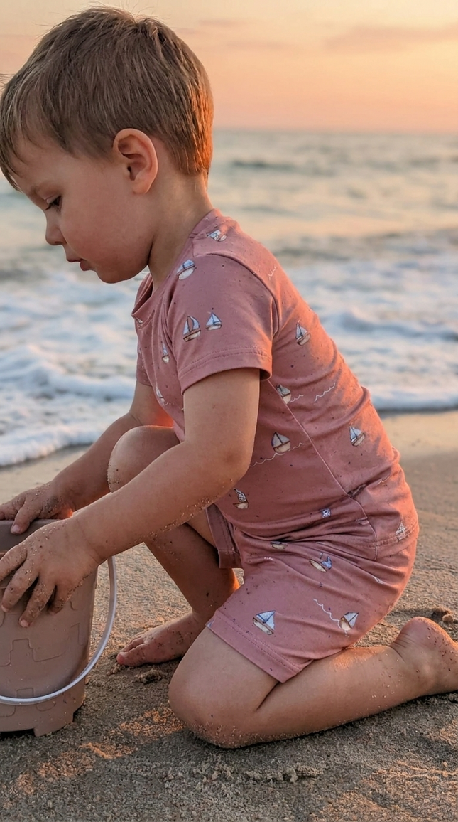 UV Lycra Segelboote rosé