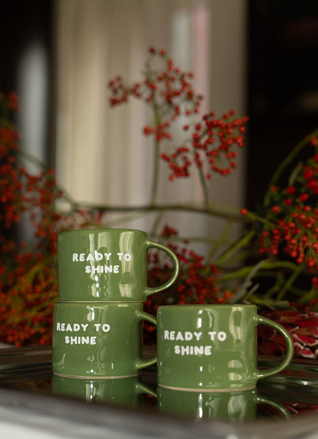 Tasse Keramik “Ready to shine” grün