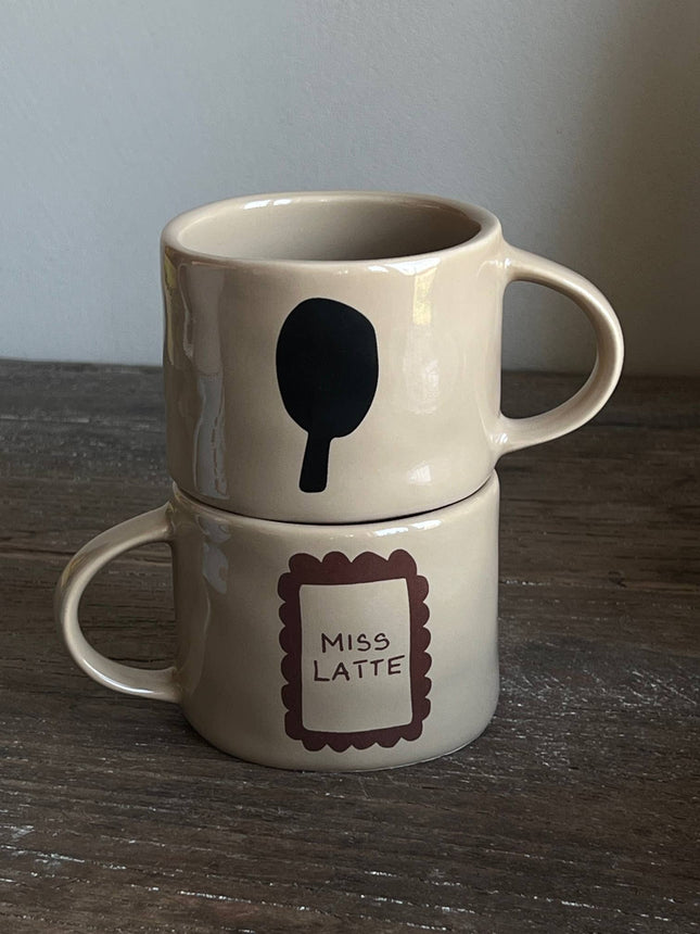 Tasse Keramik, Miss Latte beige